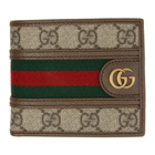 Gucci Beige GG Ophidia Bifold Wallet