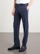 Kiton - Straight-Leg Lyocell-Blend Twill Trousers - Blue