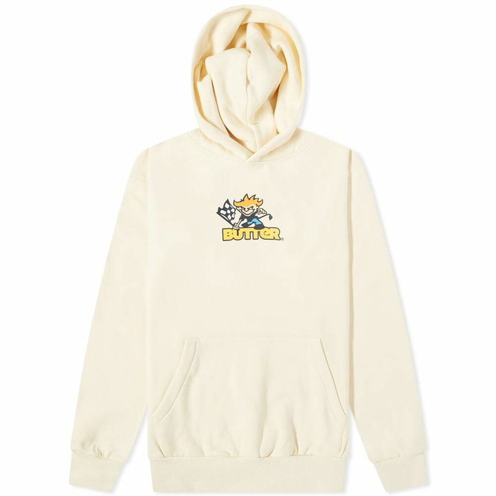 Photo: Butter Goods Men's Racing Logo Hoody in Bone