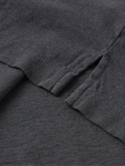 James Perse - Slub Cotton and Linen-Blend Jersey Polo Shirt - Gray