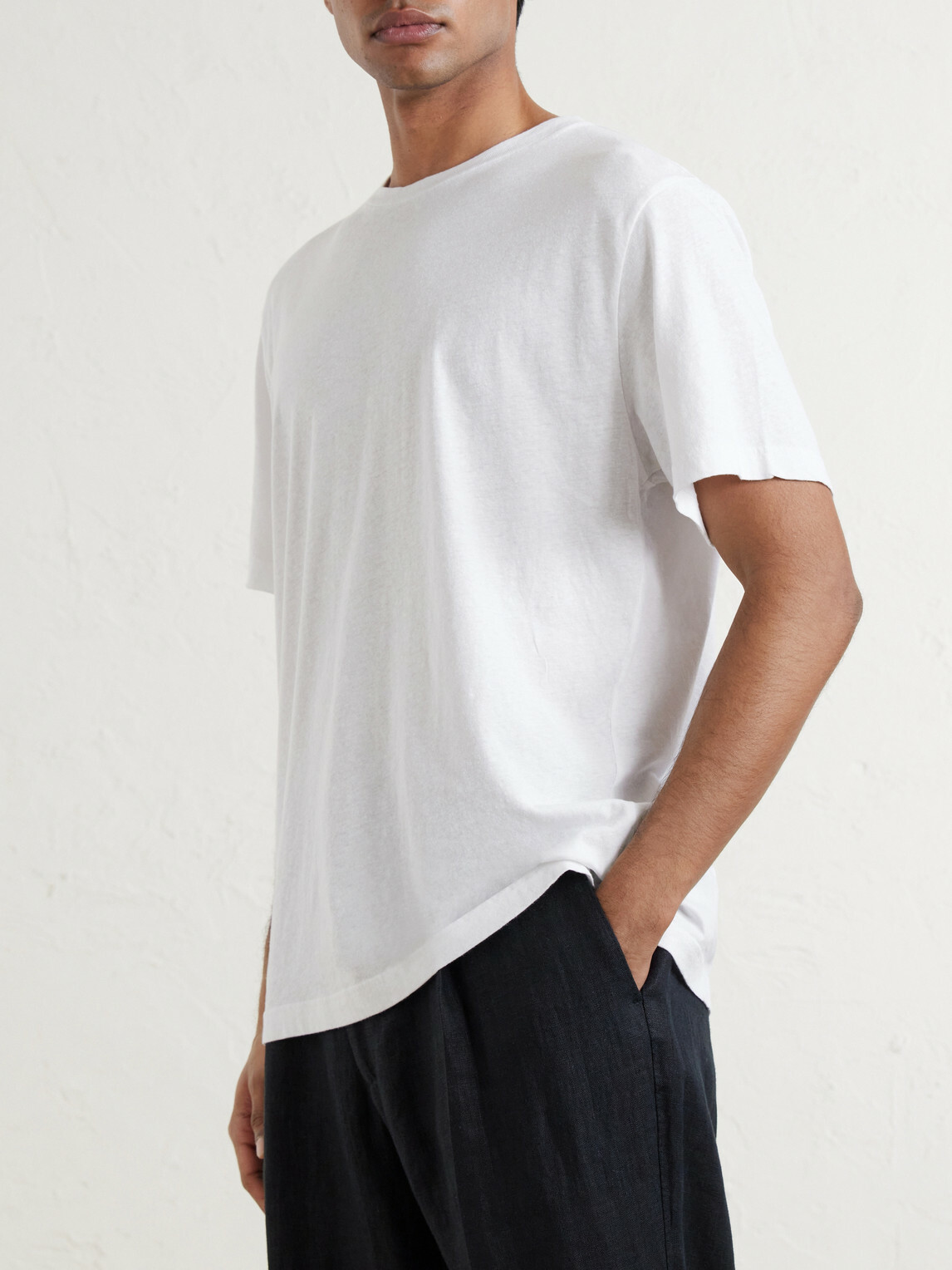Frescobol Carioca - Dinis Linen-Blend T-Shirt - White