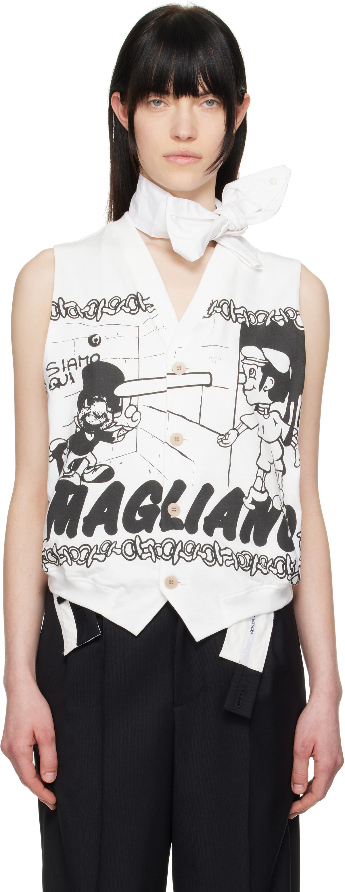 トップス magliano reversible leather vest DPTO — Black Calf Leather BDSM Vest