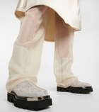 Peter Do - Crystal-embellished leather boots