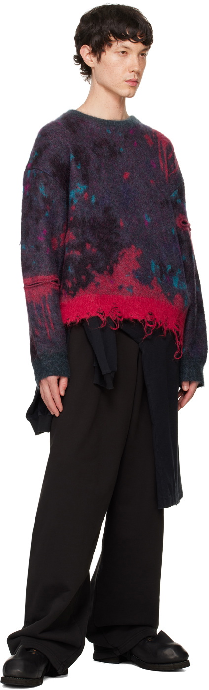 doublet Multicolor Zombie Worn Knit Sweater