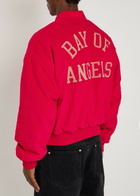 Rhude Bay Of Angels Padded Corduroy Bomber Jacket Red