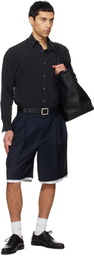 TONYWACK Black Silk Crepe Shirt