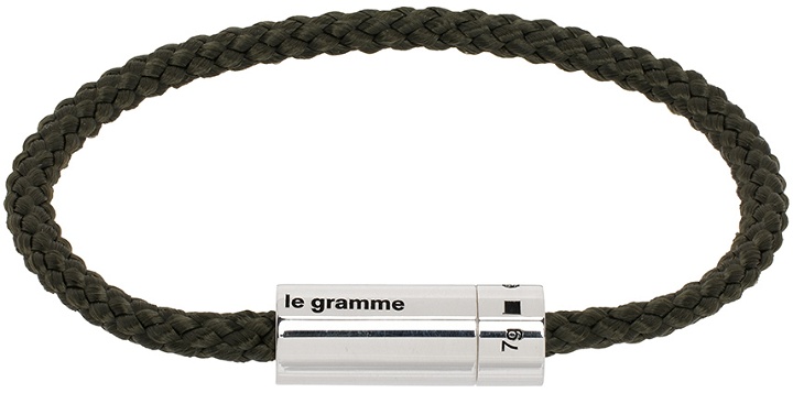 Photo: Le Gramme Khaki 'Le 7g' Nato Cable Bracelet