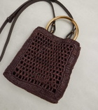 Chloé Summer Banana Mini raffia crossbody bag