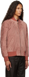 Paul Smith Pink Regular-Fit Leather Bomber Jacket