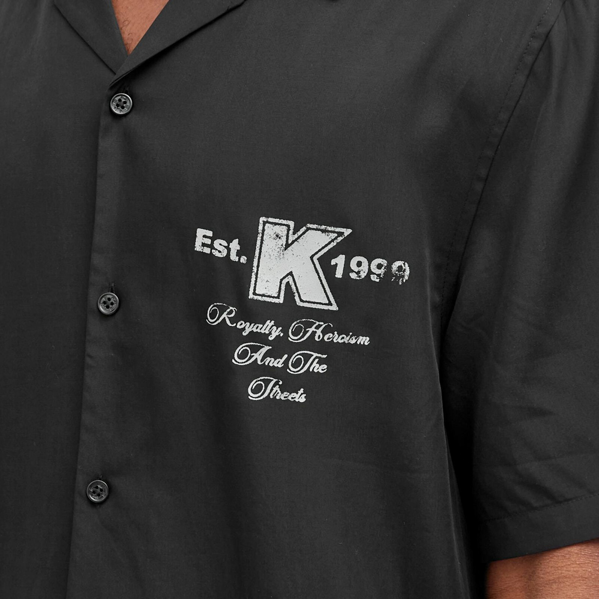 Ksubi Men's Lock Up Vacation Shirt in Faded Black