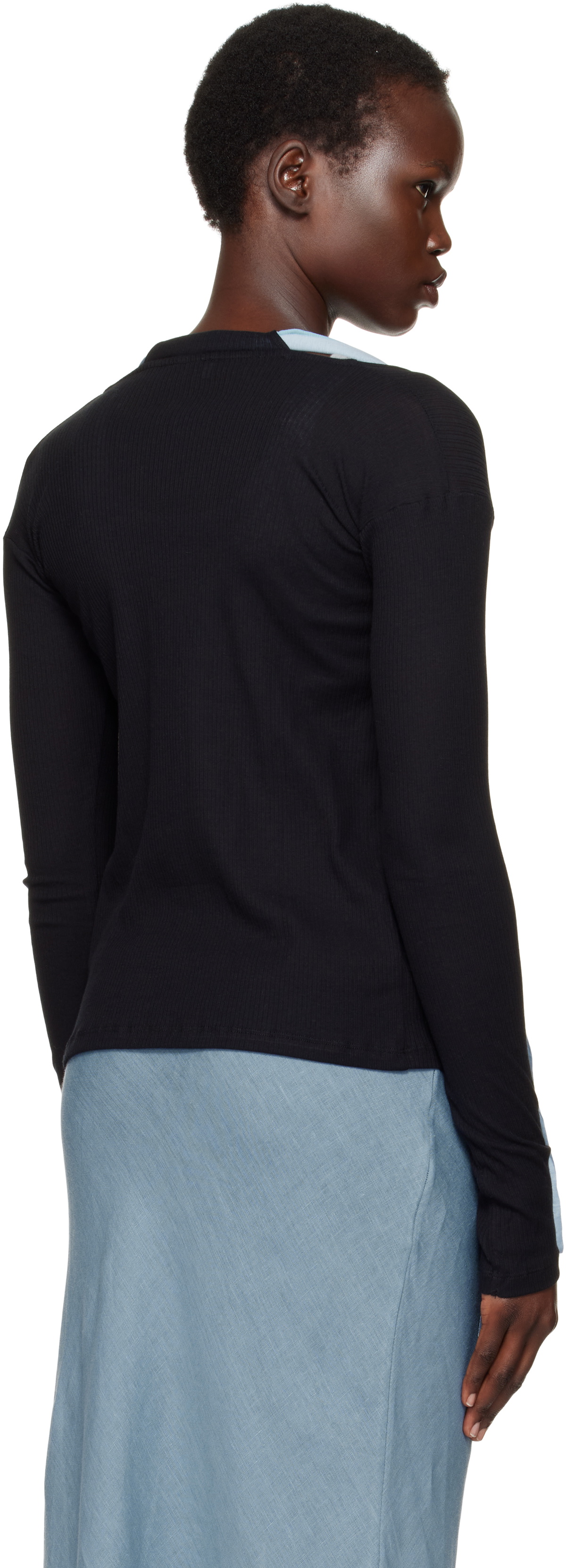 Baserange Black & Blue Circ Cardigan Baserange