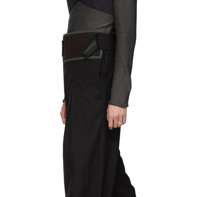 Kiko Kostadinov Black Wool High-Waisted Trousers Kiko Kostadinov Kiko Kostadinov Black Wool High-Waisted Trousers Kiko Kostadinov