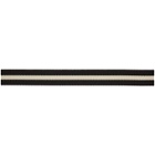 Bottega Veneta Black and White Striped Webbing Belt