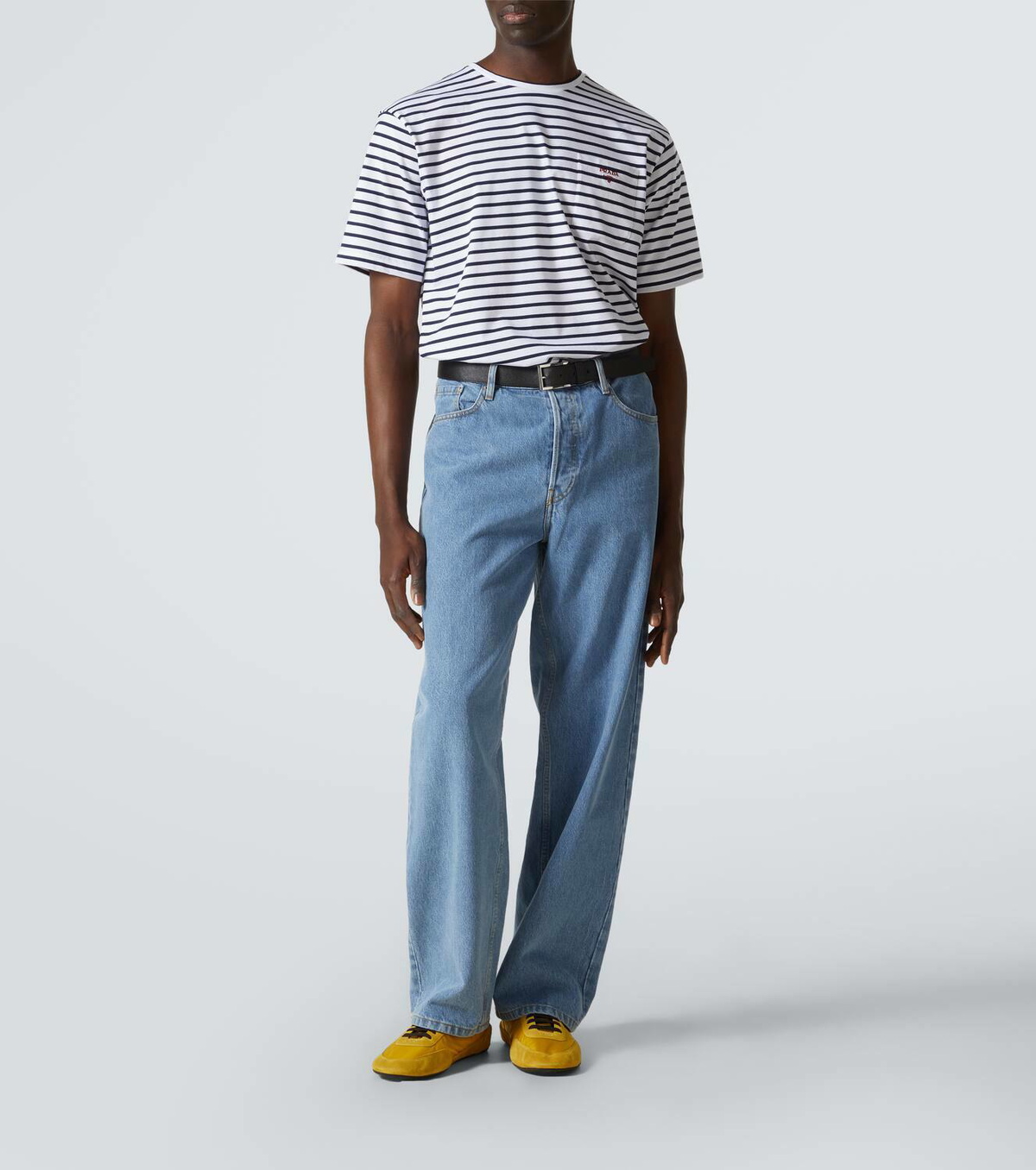 Tシャツ・カットソー PRADA UJT109_111L_F0UB0 STRIPE COTTON TOPS PRADA UJT109_111L_F0UB0 STRIPE COTTON TOPS