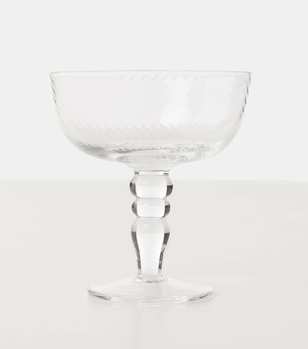 Bitossi Diseguale set of 6 champagne coupe glasses