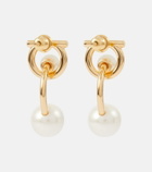 Ferragamo Gancio drop earrings with faux pearls