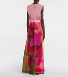 Dries Van Noten Jacquard silk-blend maxi skirt