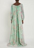Bernadette Ally Floral-print Woven Maxi Dress Mint