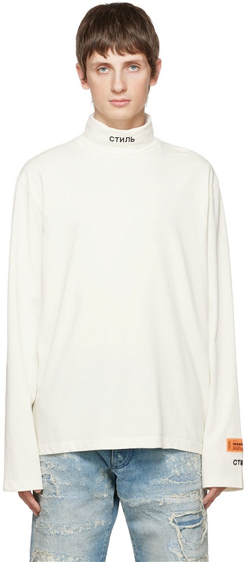 Photo: Heron Preston Off-White Style Long Sleeve T-Shirt