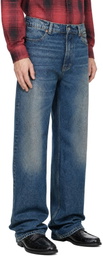 OUR LEGACY Navy Carlson Cut Jeans