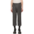 R13 Grey Check Cross Over Trousers