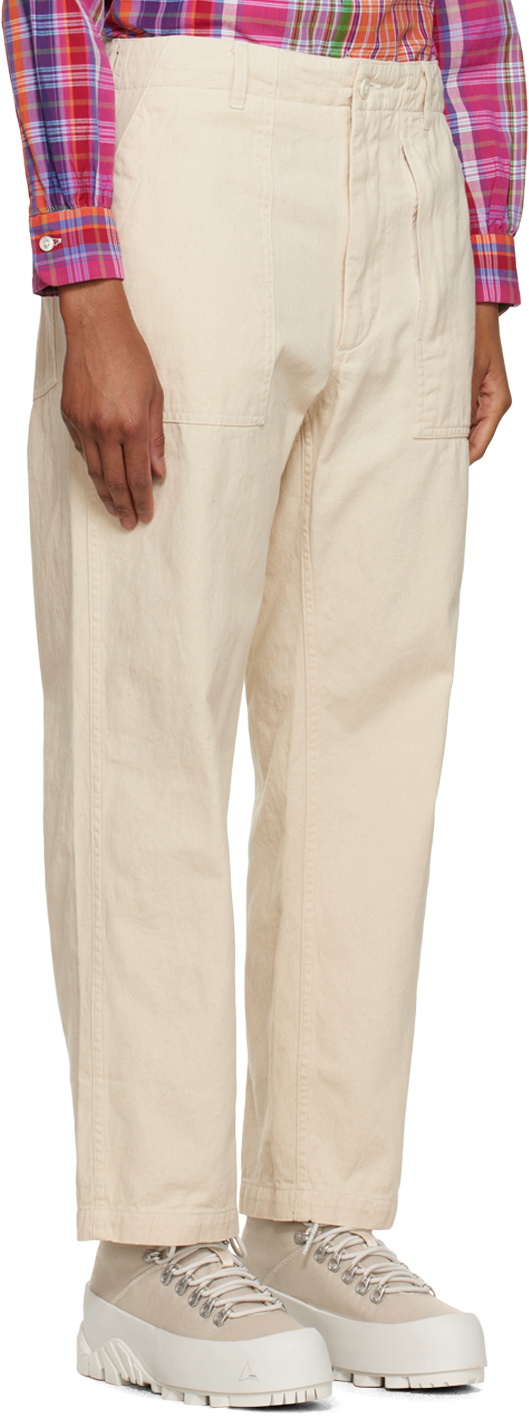 Engineered Garments Beige Concealed Drawstring Trousers