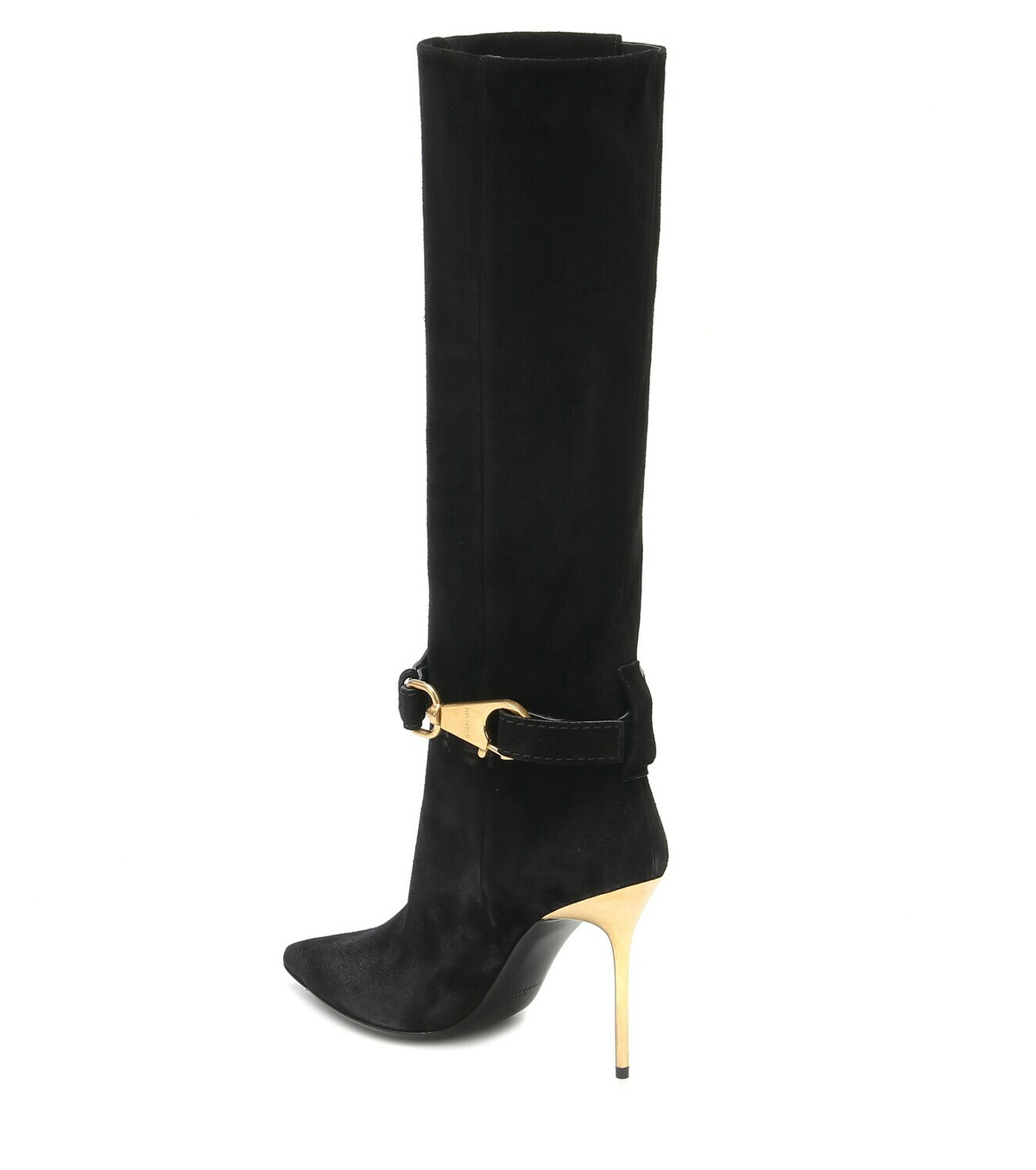 BALMAIN 26S KNEE-HIGH BOOTS 75 MM IN BLACK CALFSKIN