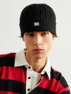 CELINE - Logo-Embroidered Cable-Knit Cashmere Beanie