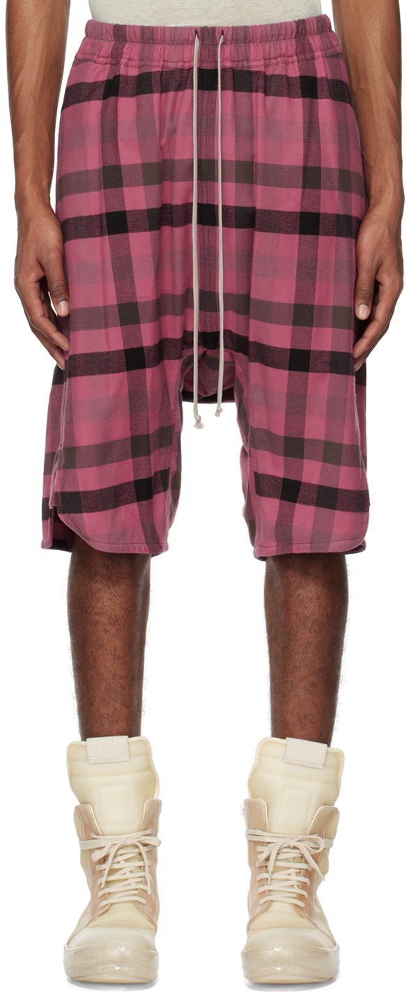 Rick Owens Pink Basket Swingers Shorts Rick Owens