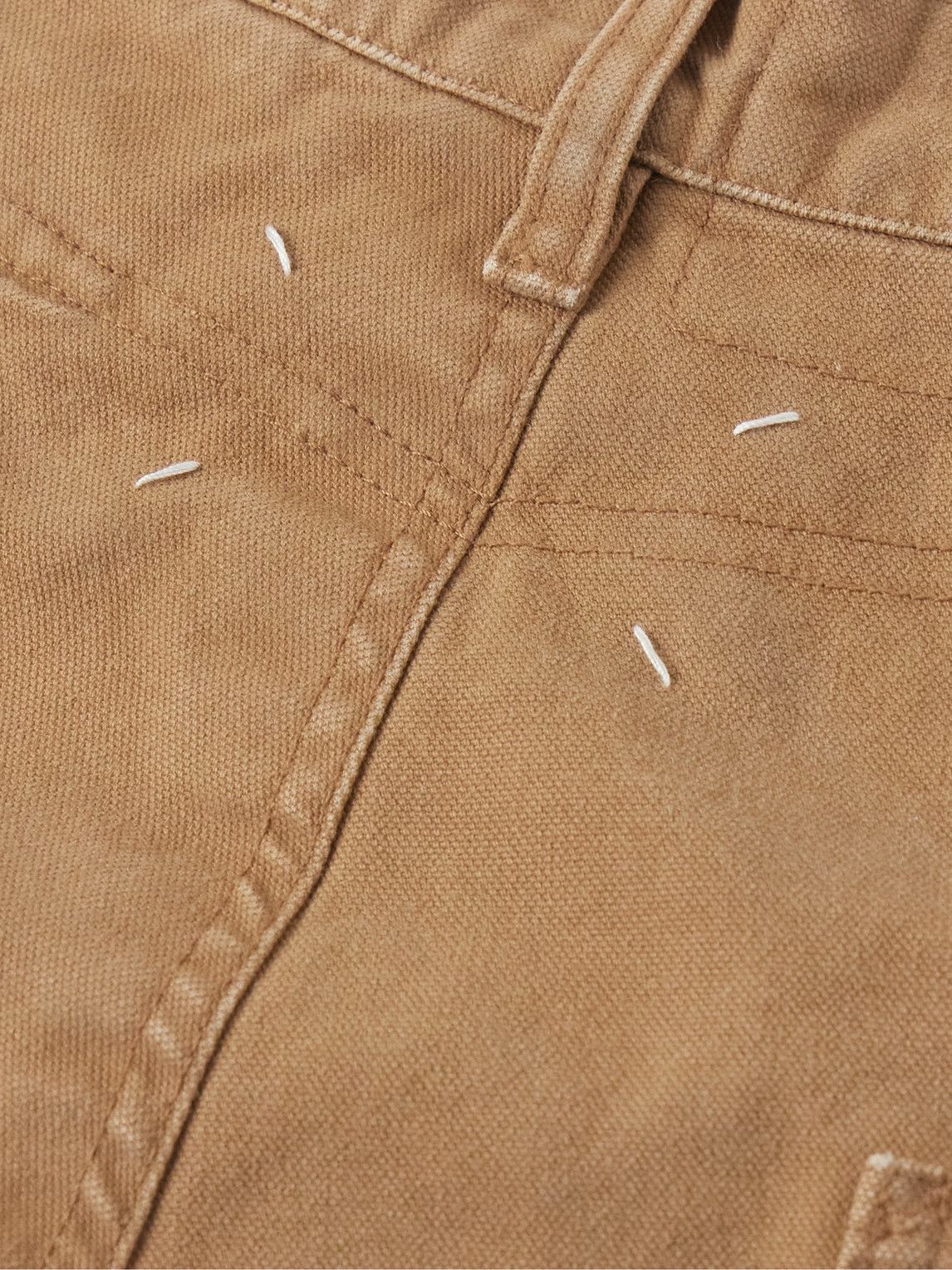 Maison Margiela - Wide-Leg Cotton-Canvas Shorts - Brown Maison