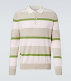 Arch4 Striped cashmere polo sweater