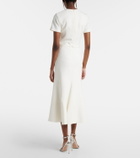 Safiyaa Luisa belted crêpe midi dress