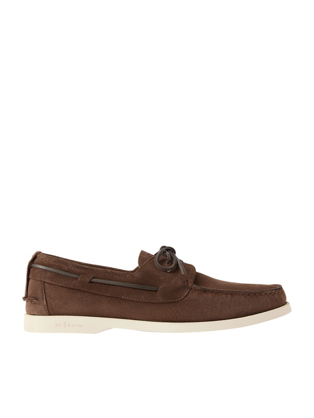 Photo: Kiton - Suede Boat Shoes - Brown