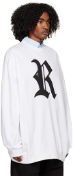 Raf Simons White 'R' Sweatshirt