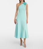 Roland Mouret Floral-appliqué one-shoulder cocktail dress