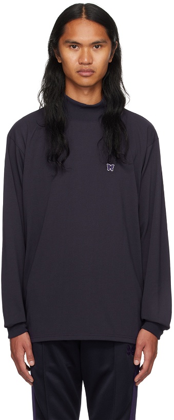 Photo: NEEDLES Purple Embroidered Long Sleeve T-Shirt