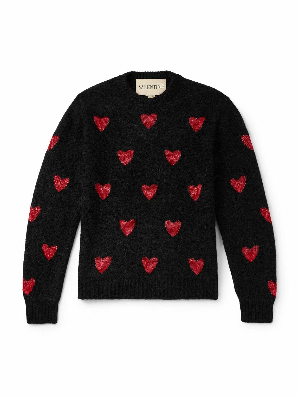 Valentino Garavani - Jacquard-Knit Metallic Wool-Blend