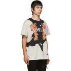 Amiri Black and Off-White Watercolor Dragon T-Shirt