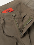424 - Straight-Leg Cotton-Poplin Cargo Shorts - Green