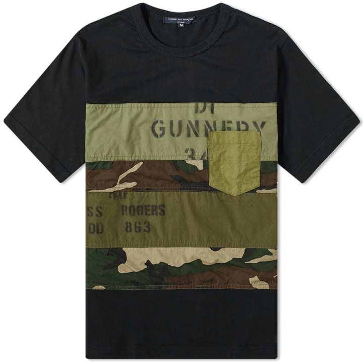 Photo: Comme des Garcons Homme Patchwork Military Tee