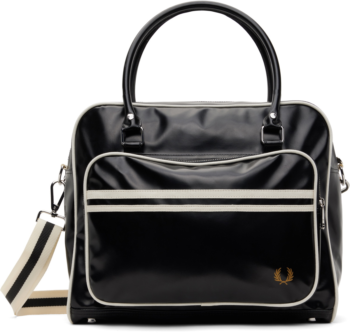 FRED PERRY◆PRNT LRL WRTH RPSTP ショルダーバッグ Fred Perry Prnt Lrl Wrth Rpstp Side Bag Black Messenger