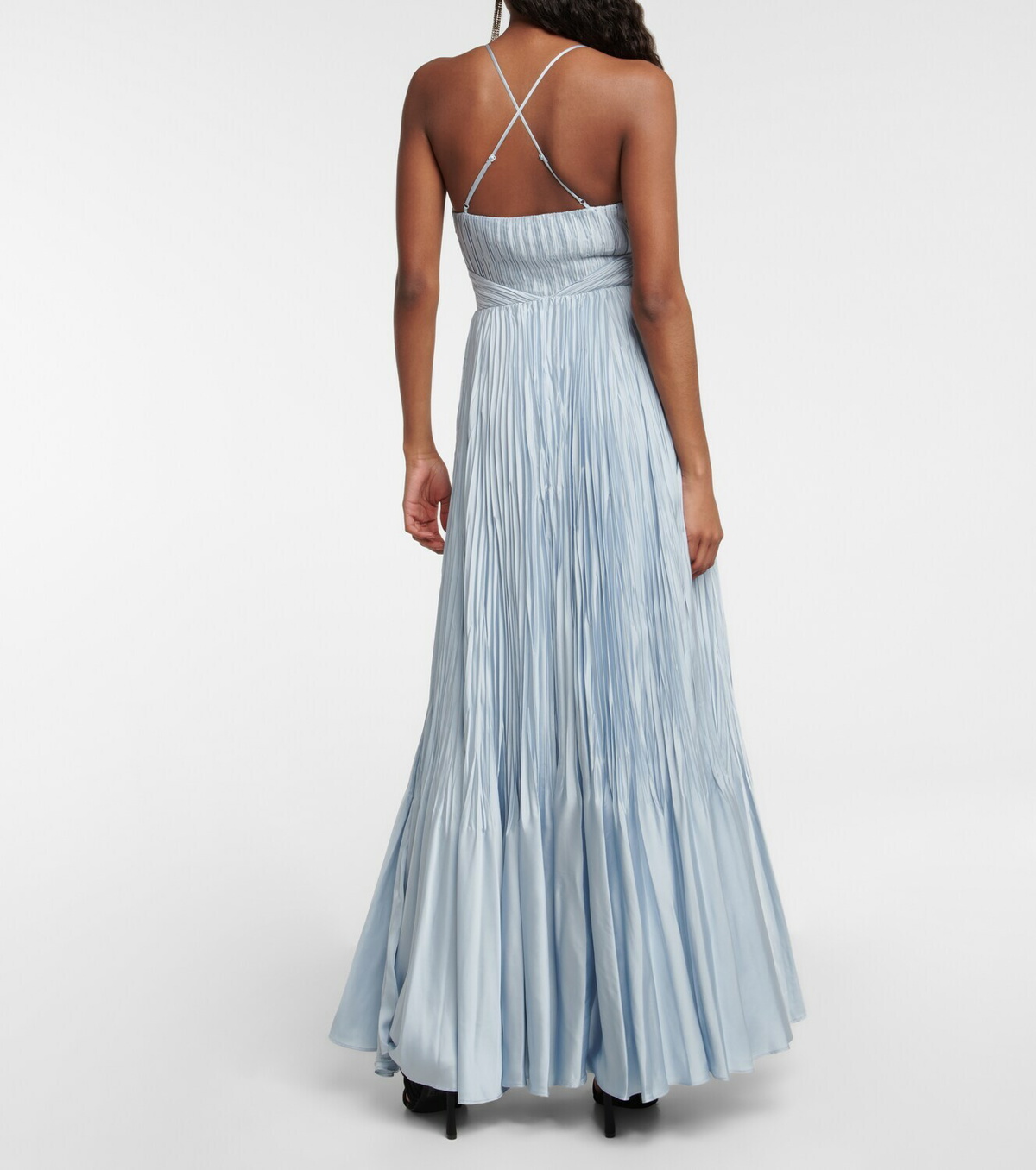 tulle junior bridesmaid dresses Ever-Pretty Round Neck Tulle Midi Cocktail Dress with Satin Waist and Sheer Sleeves main image 0