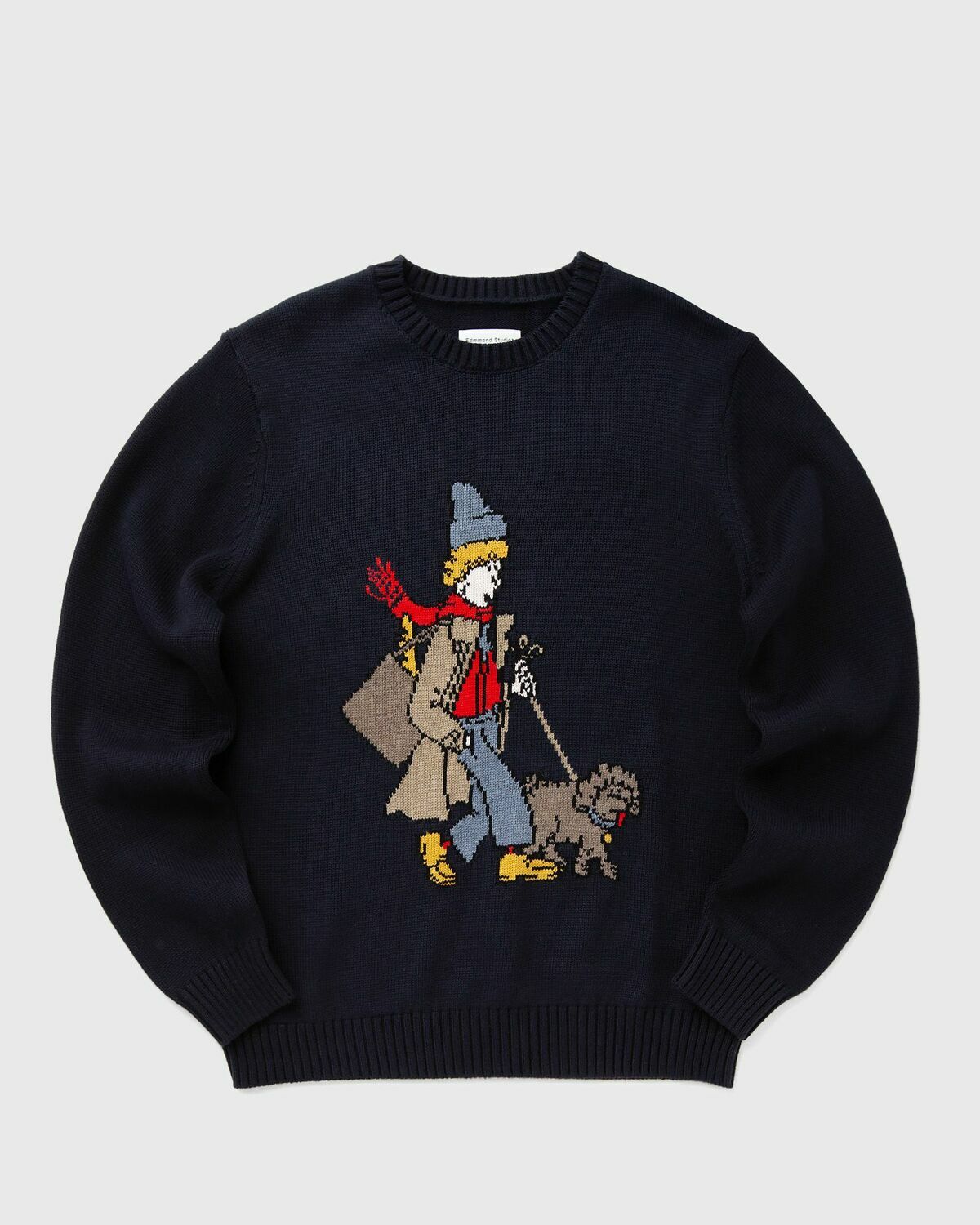 Edmmond Studios Walking Dog Sweater Blue Pullovers