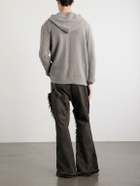 Rick Owens - Cashmere-Blend Felt Zip-Up Hoodie - Gray
