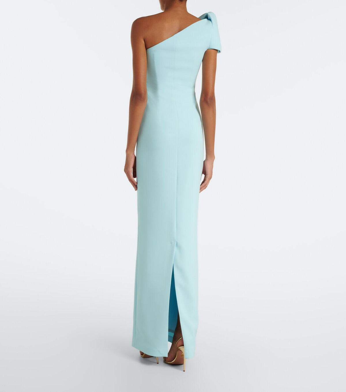 Safiyaa Blanchette one-shoulder crêpe gown