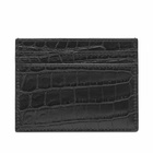 Saint Laurent Men's Grain Leather Card Holder in Black