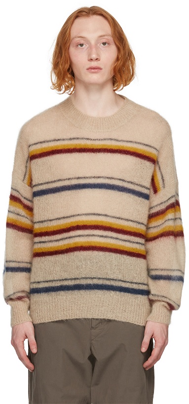 Photo: Isabel Marant Beige & Multicolor Stripe Mohair Drussellh Sweater