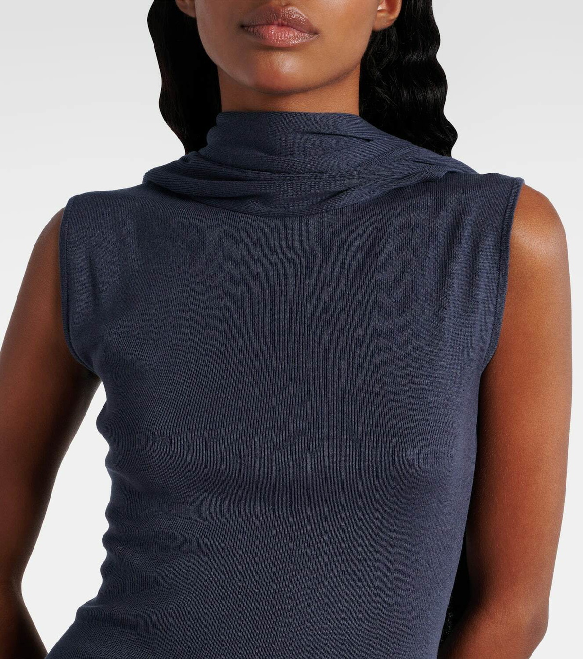 Aya Muse Solar scarf-detail silk-blend minidress