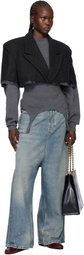 VAQUERA Gray Chopped Blazer