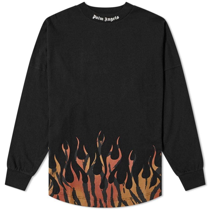 Photo: Palm Angels Long Sleeve Tiger Flames Tee